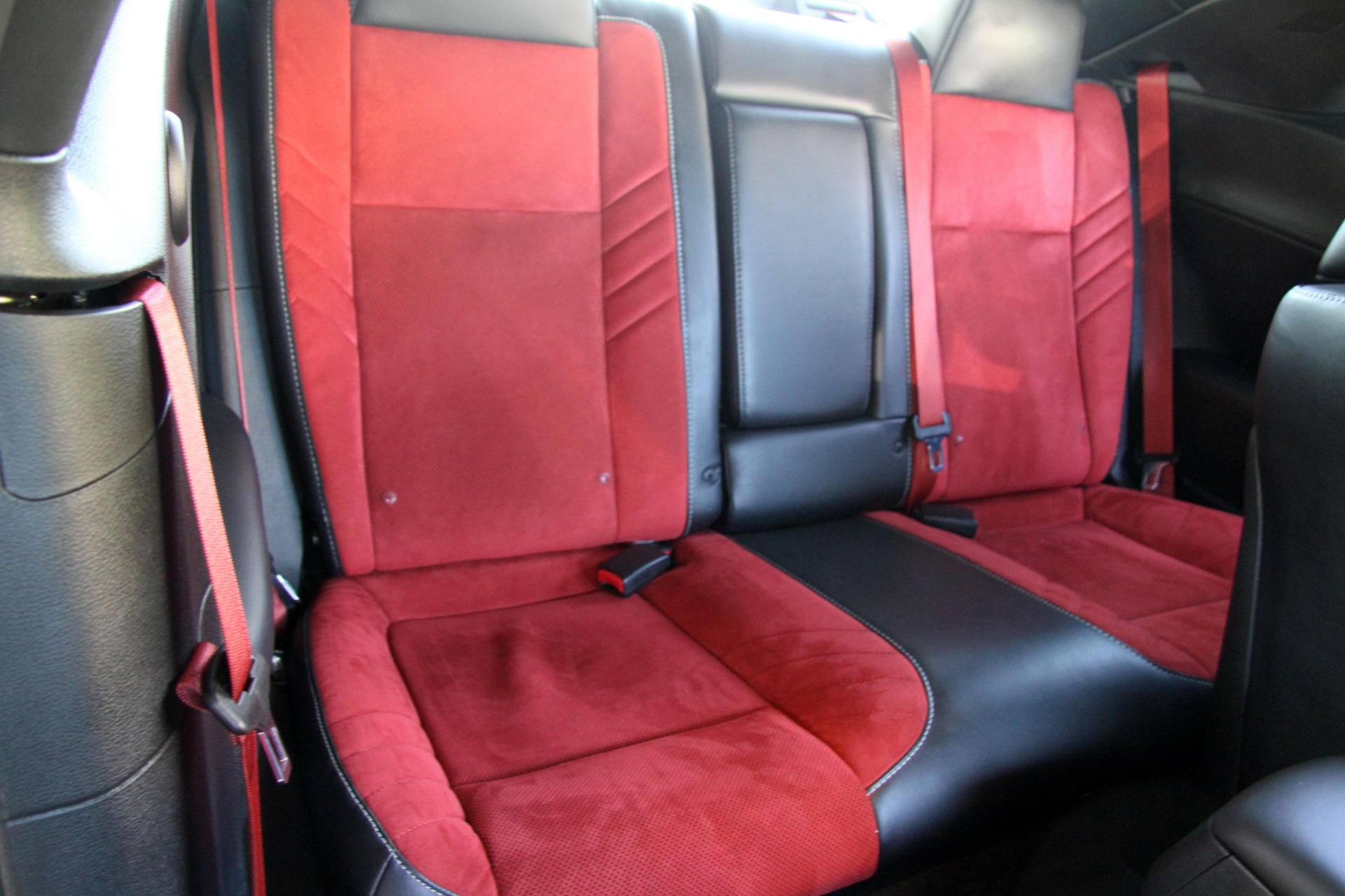 Challenger red seat clearance belts